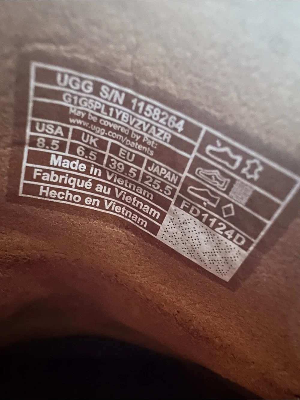 UGG Cityfunc Platform Shoe, Style #1158264, Chestnut, size 8.5